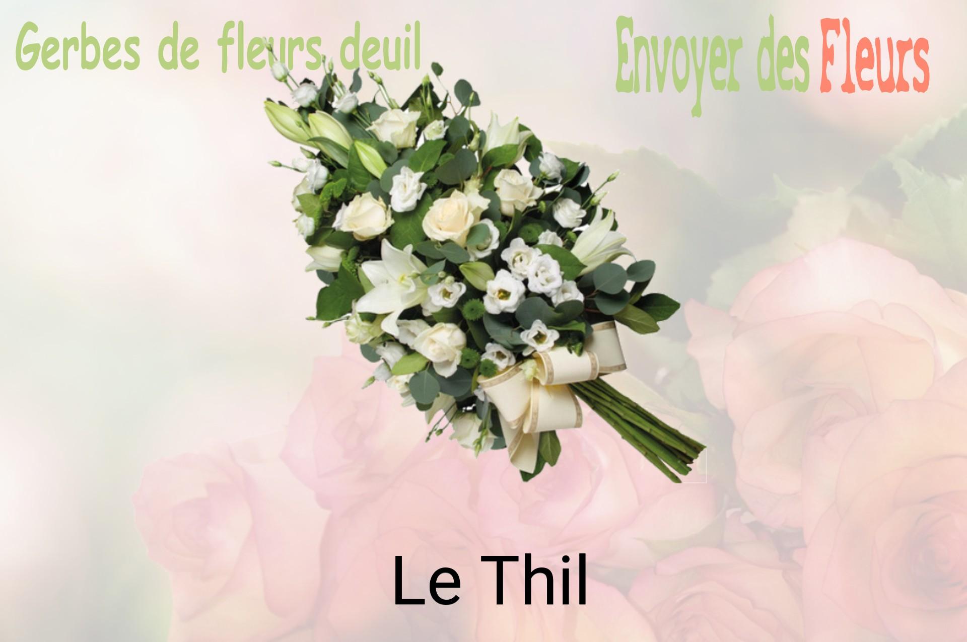 Gerbe de fleurs de deuil livrée à Le Thil